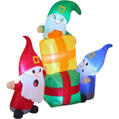6-Foot Christmas Inflatable Gnomes with LED Lights
