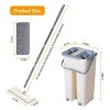 Racxily Flat Floor Mop Bucket Set Self Cleaning Wet Dry Usage with 2Pcs Reusable Microfiber Mop Pads - 2 of 4