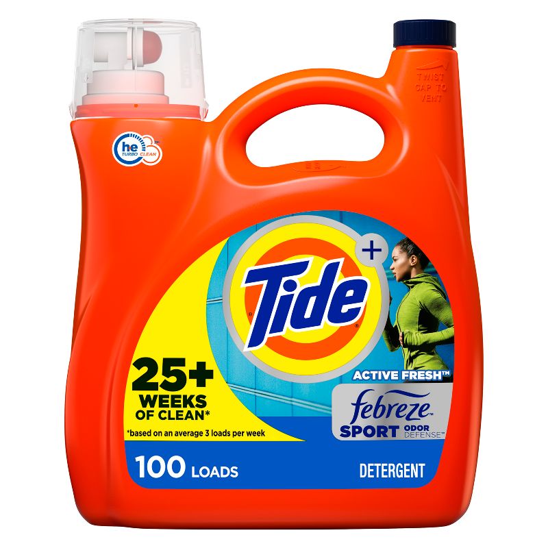 Tide Plus Febreze High Efficiency Liquid Laundry Detergent - Sport Active Fresh, 1 of 12
