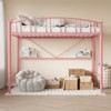 Loft Bed Twin Size, Heavy Duty Metal Loft Bed Frame with Arched Guardrail and Safety Ladder, Space-Saving, No Box Spring Needed - 4 of 4
