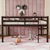 COWLOWN Full Rubber Wood Loft Bed with Ladder, Low Height Loft Bed with Storage Space & Safety Guardrails for Kids - 3 of 4