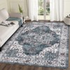 Persian Retro Carpet Vintage Floral Rugs for Living Room Bedroom Decor Washable Indoor Area Rug Low Pile Non Slip Soft Floor Mat - 3 of 4