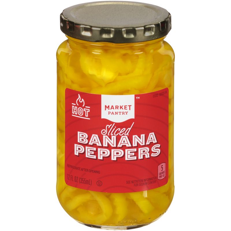 Sliced Hot Banana Pepper Rings 12oz - Market Pantry&#8482;, 3 of 5
