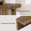 Tribesigns 39.3" Small Bar Table with Storage, High Top Pub Table, 2-Tier Square Counter Table for Home, Kitchen, Small Spaces, Party , Rustic Brown - 3 of 4
