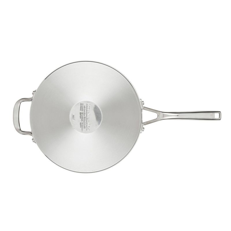 KitchenAid Stainless Steel 3-Ply Base 4.5qt Covered Deep Saute Pan with Helper Handle, 3 of 8