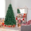 Costway 7.5FT Hinged Christmas Tree Unlit Artificial Xmas Decoration w/ 2254 Branch Tips - 3 of 4