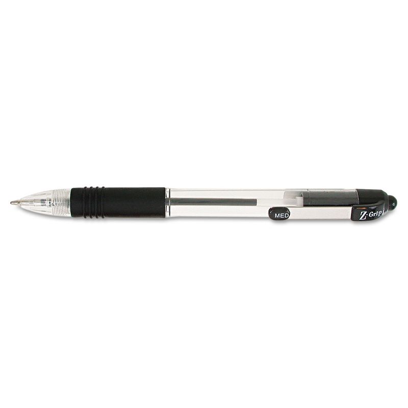Zebra Z-Grip Retractable Ballpoint Pen Black Ink Medium Dozen 22210, 1 of 6