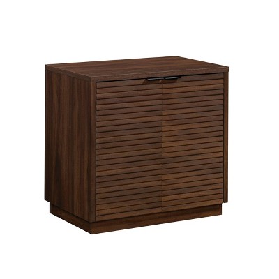 Spiced Mahogany 2-Door Office Storage Cabinet with Adjustable Shelves