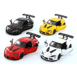 KiNSMART Toyota GR Supra Concept Racing Edition 5" 1:36 Scale Die Cast Metal Model Toy Car (SetOf4) w/Pull Back Action - 1 of 4