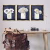 Stupell Industries Navy Blue Flower Bouquets 3pc Floating Frame Art Set - 2 of 4