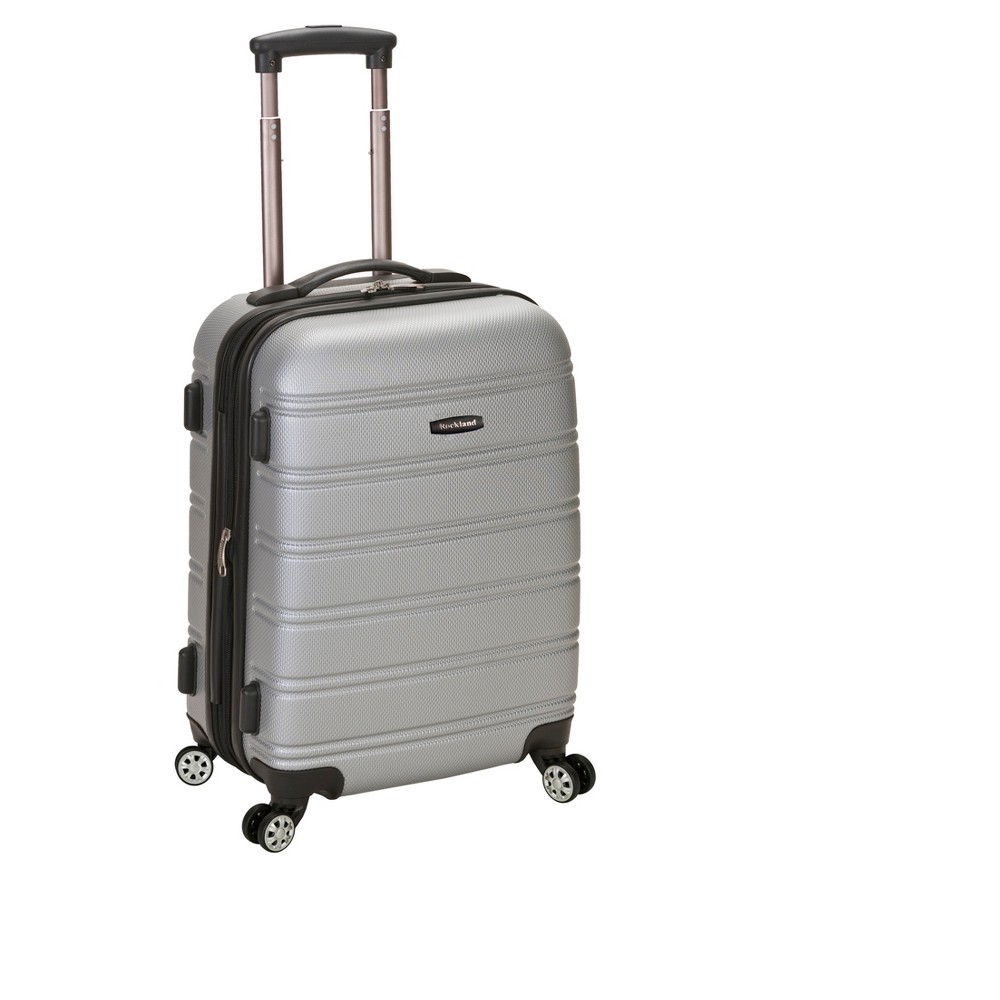 UPC 675478145043 product image for Rockland Melbourne Expandable Hardside Carry On Spinner Suitcase - Silver | upcitemdb.com