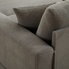 82" Corduroy Sectional Sofa Bed with Pillows & Ottomans - 2 of 4