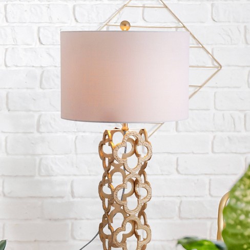 26.5 Metal Oliver Quatrefoil Table Lamp (includes Led Light Bulb) Gold -  Jonathan Y : Target