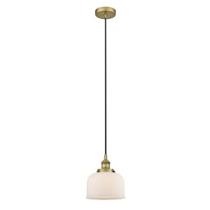Bell - 1 Light Cord Hung Mini Pendant In Modern Style-9.5 Inches Tall and 8 Inches Wide - 1 of 1