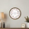 Creative Products True Love Pink Florals 20 x 20 Round Brown Framed Print - 4 of 4
