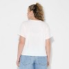 Women's Hot Spring Ranch Short Sleeve Graphic Shrunken T-Shirt - White - 3 of 3
