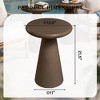 UPHA 16-Inch Round Side Table Set of 2 – Magnesium Oxide Mushroom Shape End Table for Indoor & Outdoor Use - 3 of 4