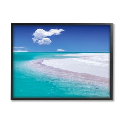 Stupell Industries Tropical Beach Shoreline Framed Giclee Art