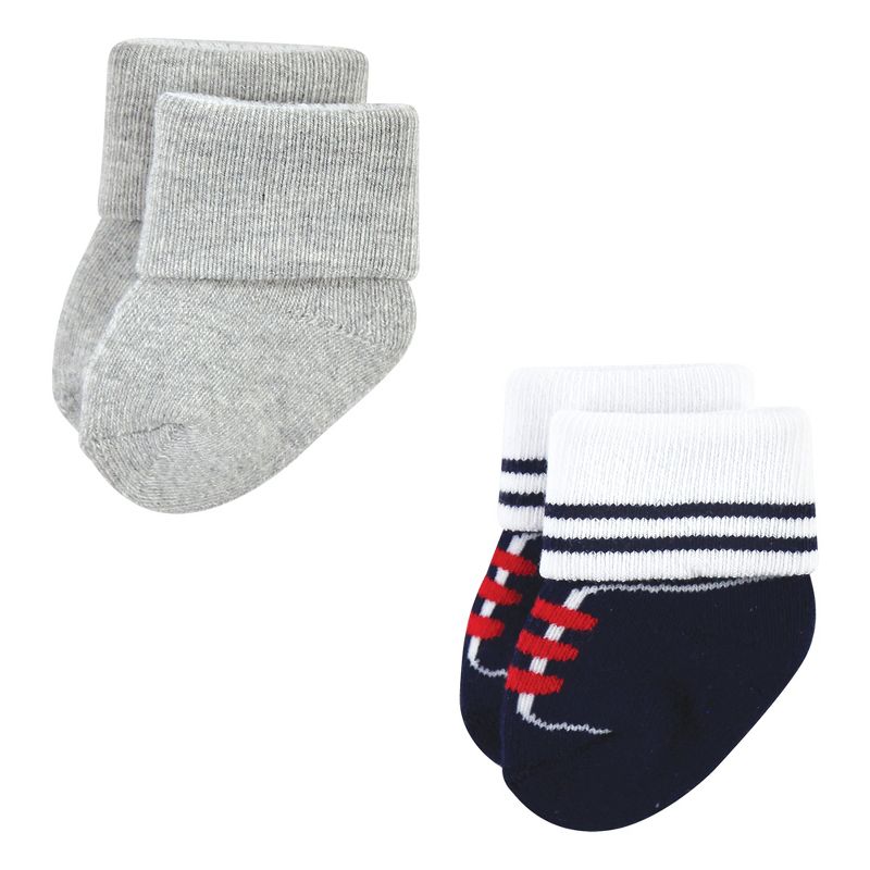 Luvable Friends Infant Boy Newborn and Baby Terry Socks, Nautical, 4 of 9