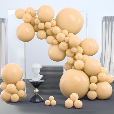 PartyWoo Balloons Nude Beige Apricot 36 18 12 10 5 Inch 100 pcs