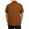 LA LEELA Mens Short Sleeve Button Down Solid Casual Camp Vacation Shirts Business Collared Shirt for Men Summer Work Shirts with Pocket - 2 of 4