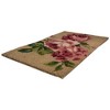 Northlight Natural Coir Pink and Green Floral Spring Doormat 18" x 30" - 2 of 4