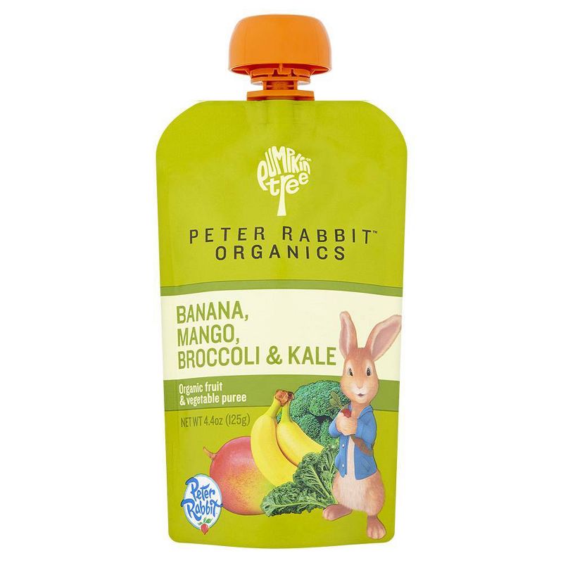 Peter Rabbit Organics Banana Mango Broccoli &#38; Kale Baby Food Pouch - 4.4oz, 1 of 4