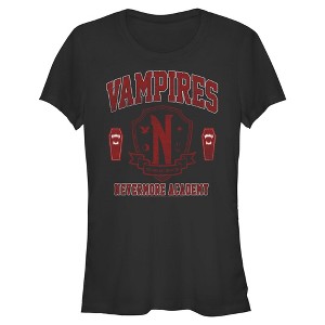 Juniors Wednesday Gorgons Academy Crest T Shirt - 1 of 2