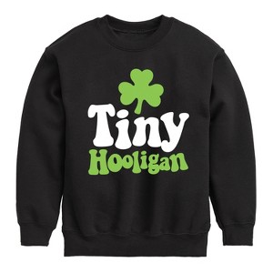 Boys' - Instant Message - St. Patrick's Day Tiny Hooligan Graphic Long Sleeve Fleece Sweatshirt - 1 of 4