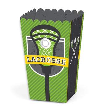 Big Dot of Happiness Lax to the Max Lacrosse Party Favor Popcorn Treat Boxes Set of 12