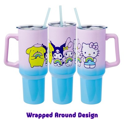 Hello Kitty 40oz Pink Blue Ombre Stainless Steel Travel Tumbler