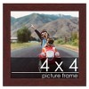 PosterPalooza | Square Classic Modern Brown Picture Frame - UV Acrylic, Foam Board Backing, Hanging Hardware - 3 of 4