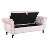 NicBex Storage Ottoman Bench for Bedroom,Velvet Storage Bench with Armrests and Solid Wood Frame,Ottoman for Living Room,Bedroom,Entryway - 4 of 4