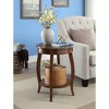 Okak 18"W Round Coffee Table with 1 Layer of Storage Sofa Couch Table for Small Spaces, Walnut - 4 of 4
