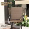 Outdoor Bar Stools Set of 2, 360 Degree Swivel Bar Height Chairs, 26.75" x 29.5" x 48.5" - 4 of 4