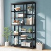 Tribesigns 8-Tier Staggered Bookcase, Freestanding Wood Bookshelf for Home Office - 2 of 4