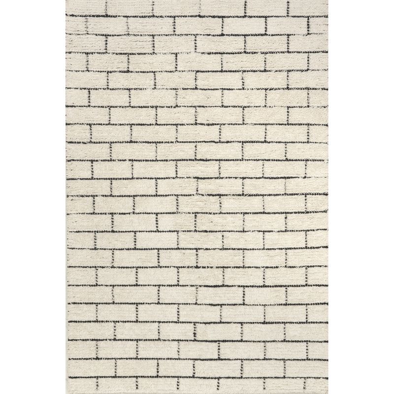 nuLOOM Ariana Brick Pattern Wool Blend Area Rug, 1 of 10