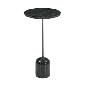 Treasure Trove Accents Accent Table Cyllene Green: Genuine Marble Top, Iron Base, 27" Height - 1 of 4