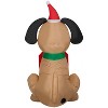 Gemmy Christmas Inflatable Dog with Santa Paws Sign, 5 ft Tall, Multi - 4 of 4