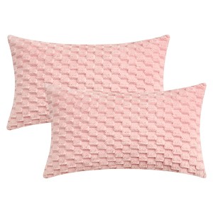 REGALWOVEN Soft Fuzzy Plush Decorative Throw Pillow Covers for Sofa Couch Bed Living Room 2 Pcs - 1 of 4