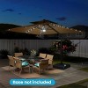 Crestlive Products 11FT Patio Double Top Cantilever Umbrella with Light Outdoor 360° Rotation 6 Heights Adjustable Offset Umbrella - 3 of 4