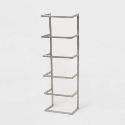 Brushed nickel bathroom clearance shelving unit