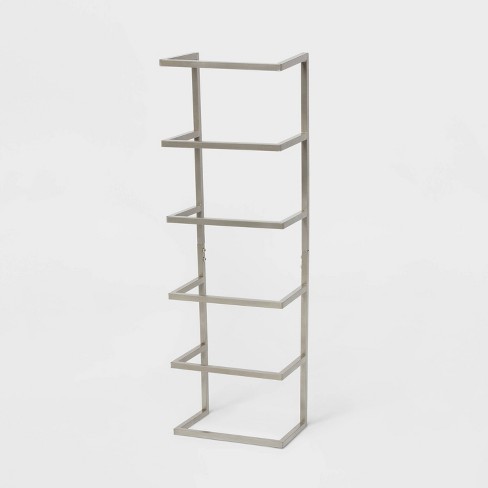 Tall Wood Wall Shelf Brushed Nickel Metal - Brightroom™ : Target