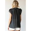 Women's Drawstring Flutter Blouse - PLUS - First Love - 2 of 2