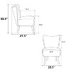 Living Room Chairs, Armless Accent Chair with Rubber Wooden Legs Modern Upholstered Corner Side Chair for Living Room, Bedroom, Office, Hotel - 2 of 4