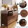 Acekool Rounded Corner Dresser, 6 Drawer Closet Dresser Storage Cabinet for Bedroom, Living Room, Hallway, Office - 4 of 4