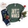 Joy To The World Block Distressed - Women's Short Sleeve Graphic T-Shirt - 2 of 4