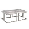 David Cocktail Metal Table Gray Driftwood - Steve Silver Co.: Rustic Iron Base, Laminated MDF - 3 of 4