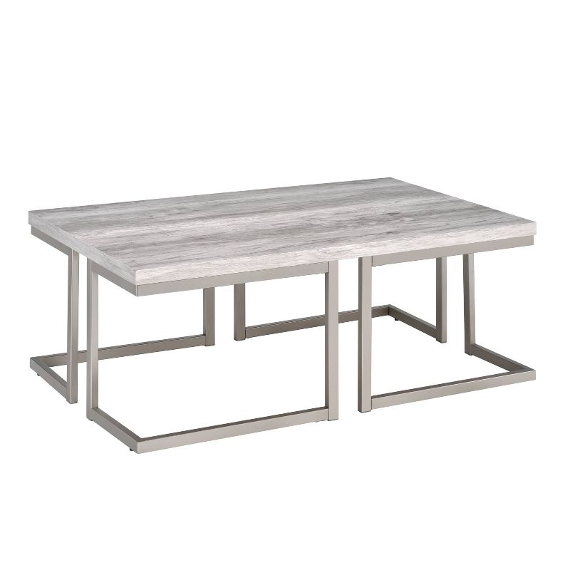 David Cocktail Metal Table Gray Driftwood - Steve Silver Co., 4 of 8
