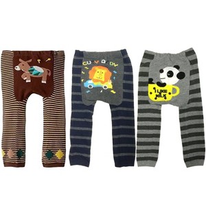 Wrapables Baby and Toddler Animal Leggings (Set of 3), 24 to 36 months, Happy Days - 1 of 4